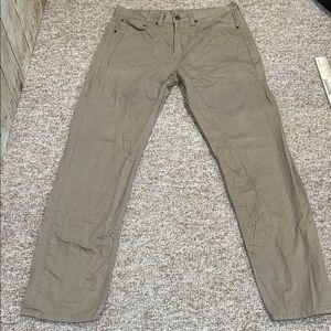 Men's Levi 505 khaki/tan colored jeans 34x34
